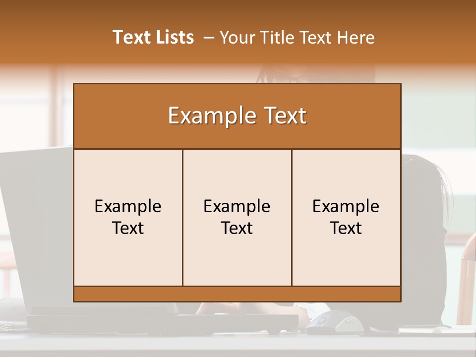 Center Woman Business PowerPoint Template