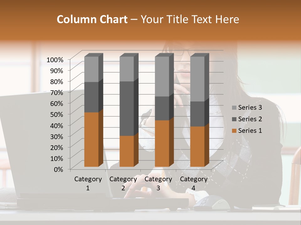 Center Woman Business PowerPoint Template