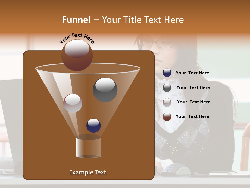 Center Woman Business PowerPoint Template
