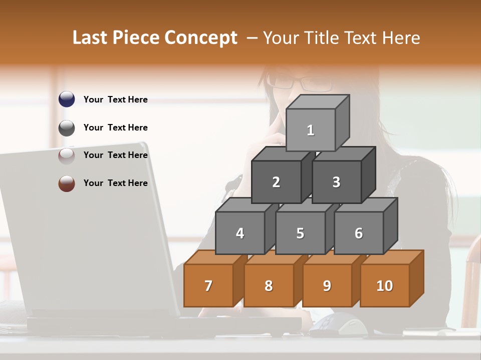 Center Woman Business PowerPoint Template