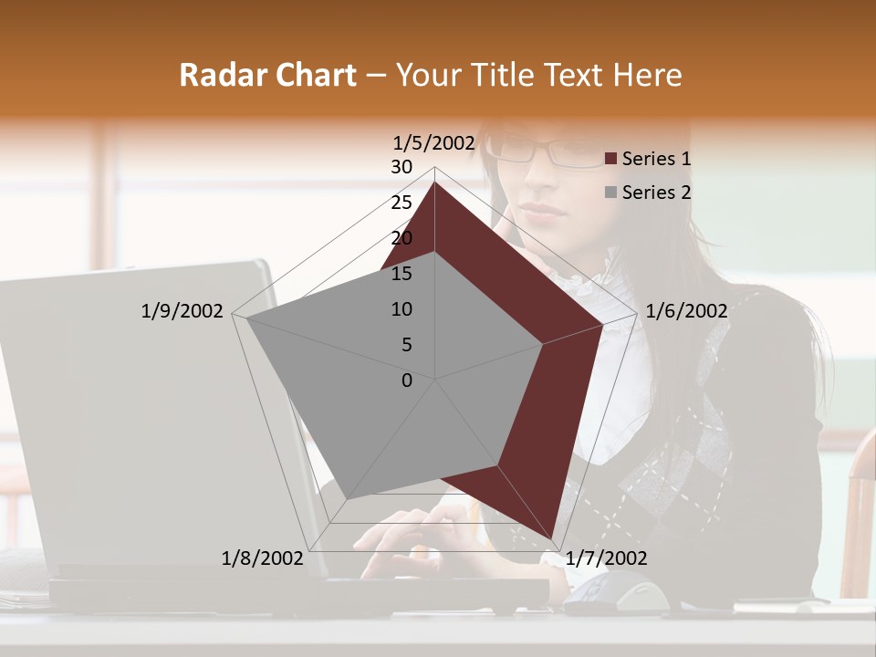 Center Woman Business PowerPoint Template
