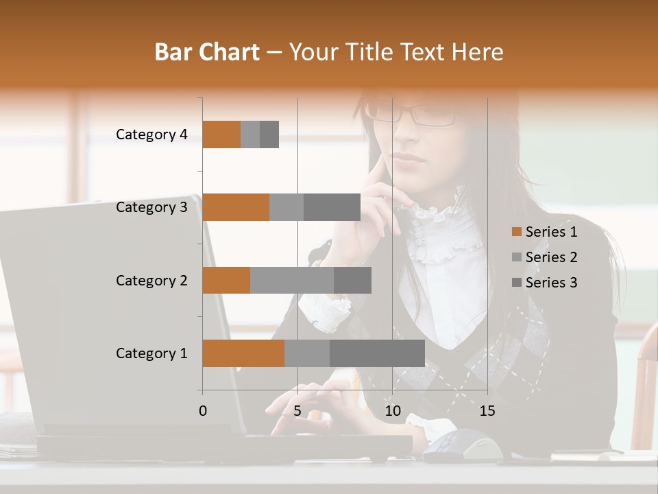 Center Woman Business PowerPoint Template