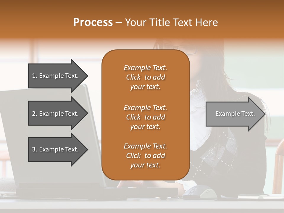 Center Woman Business PowerPoint Template