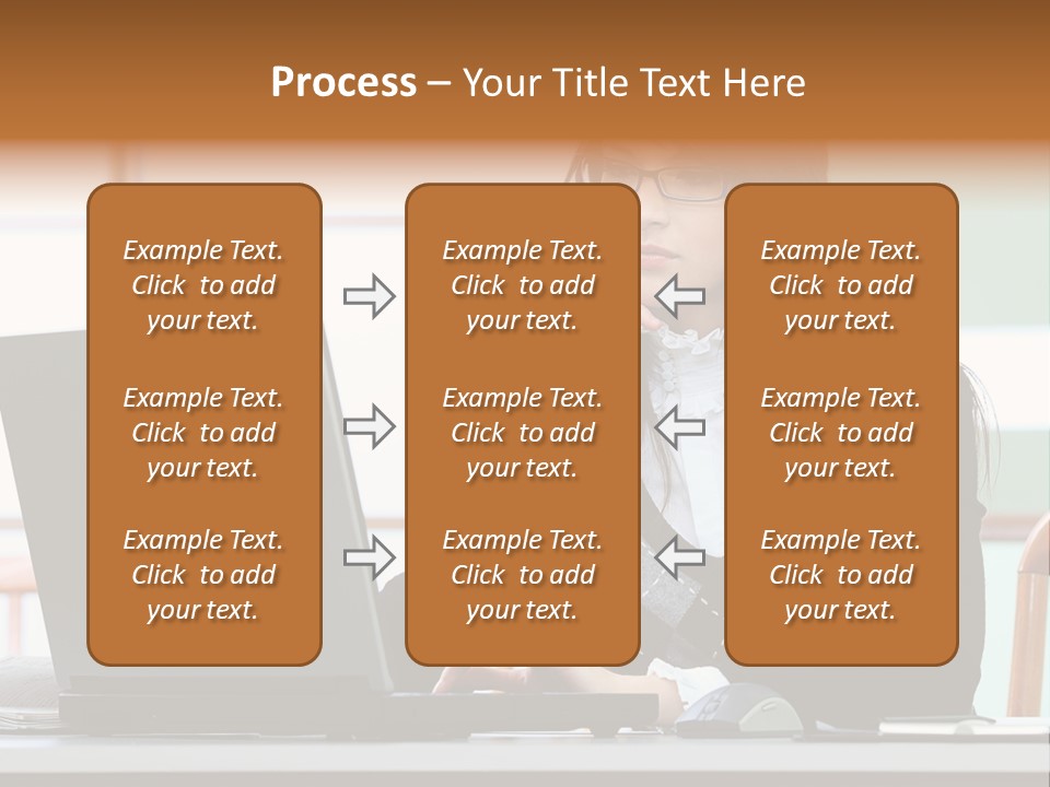 Center Woman Business PowerPoint Template
