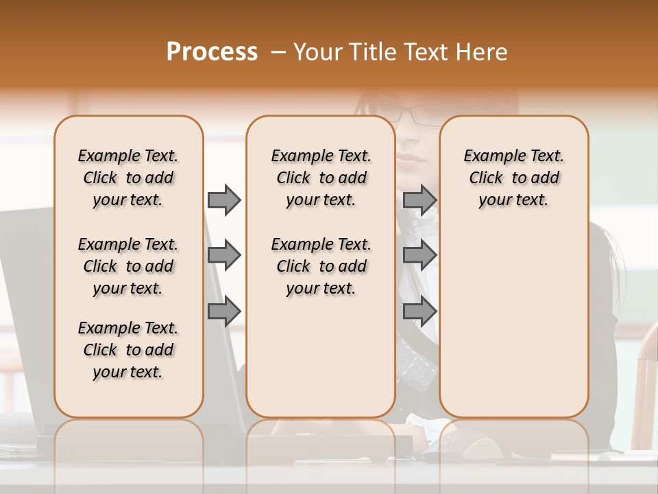 Center Woman Business PowerPoint Template