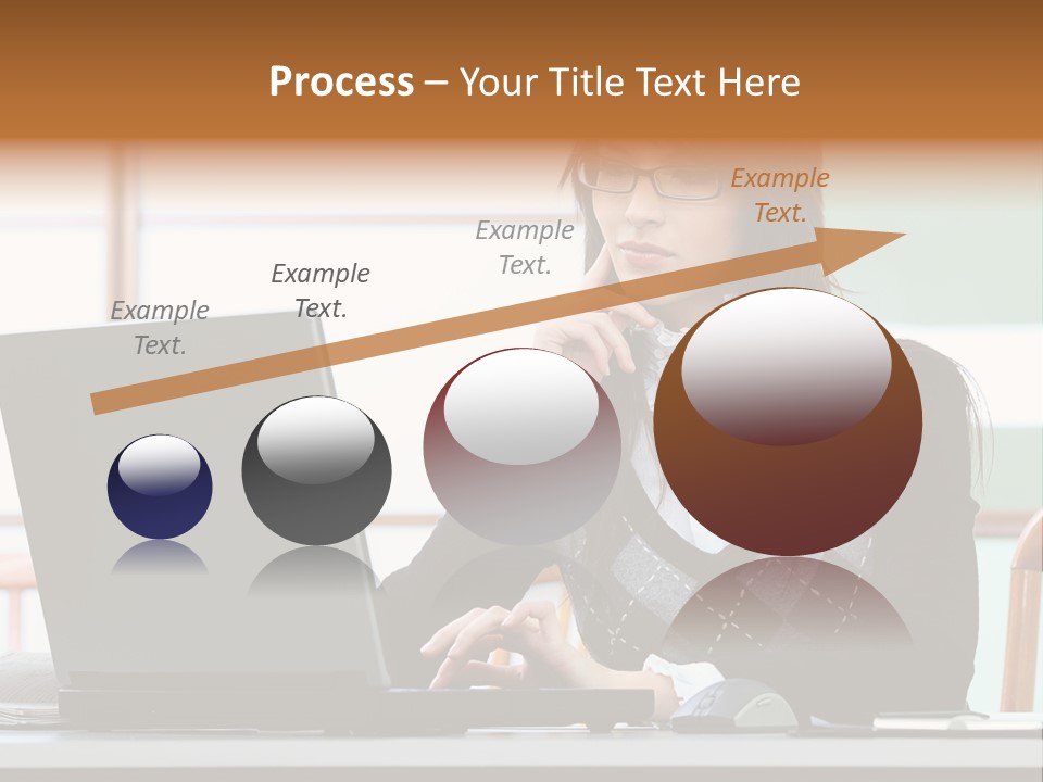 Center Woman Business PowerPoint Template