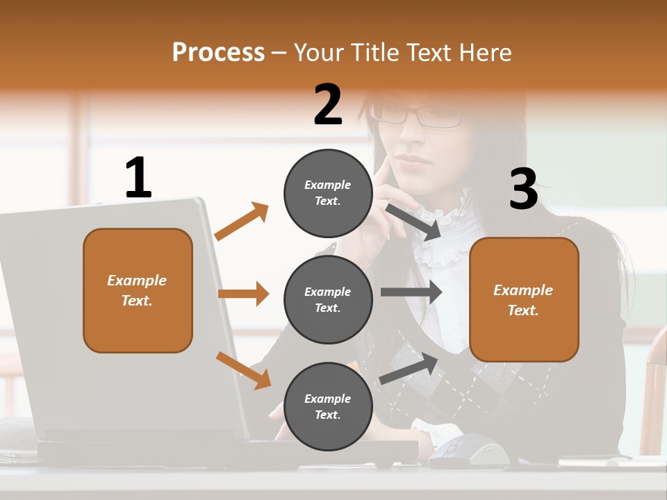 Center Woman Business PowerPoint Template