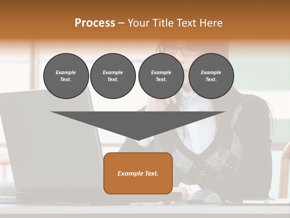 Center Woman Business PowerPoint Template