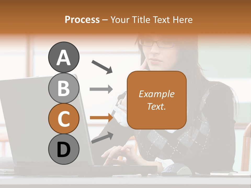 Center Woman Business PowerPoint Template