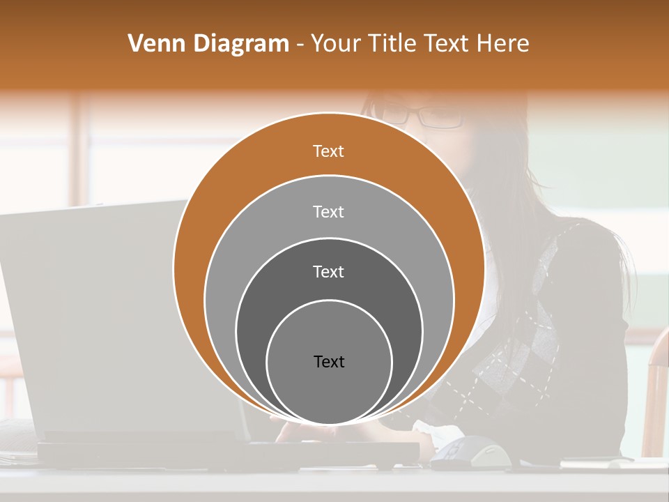 Center Woman Business PowerPoint Template