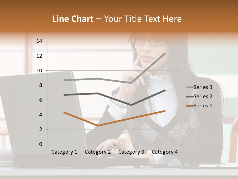 Center Woman Business PowerPoint Template
