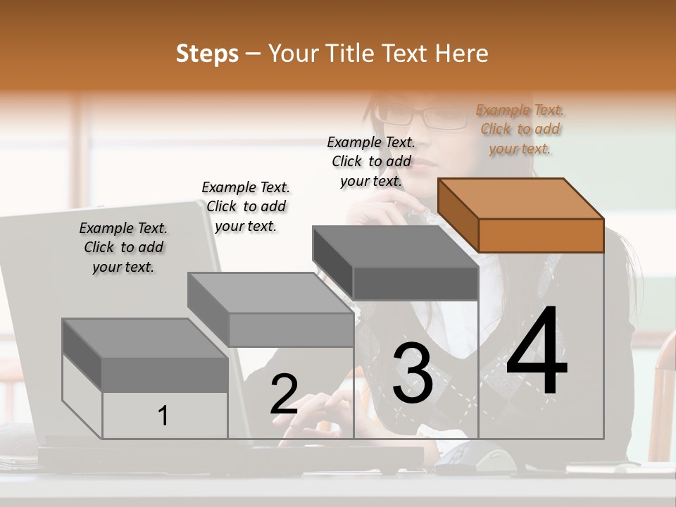 Center Woman Business PowerPoint Template