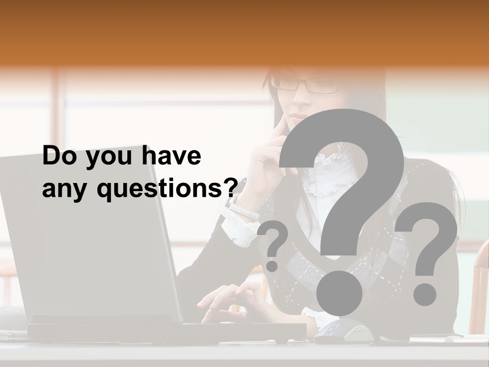 Center Woman Business PowerPoint Template