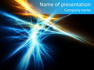 Neon Bright Lines PowerPoint Template