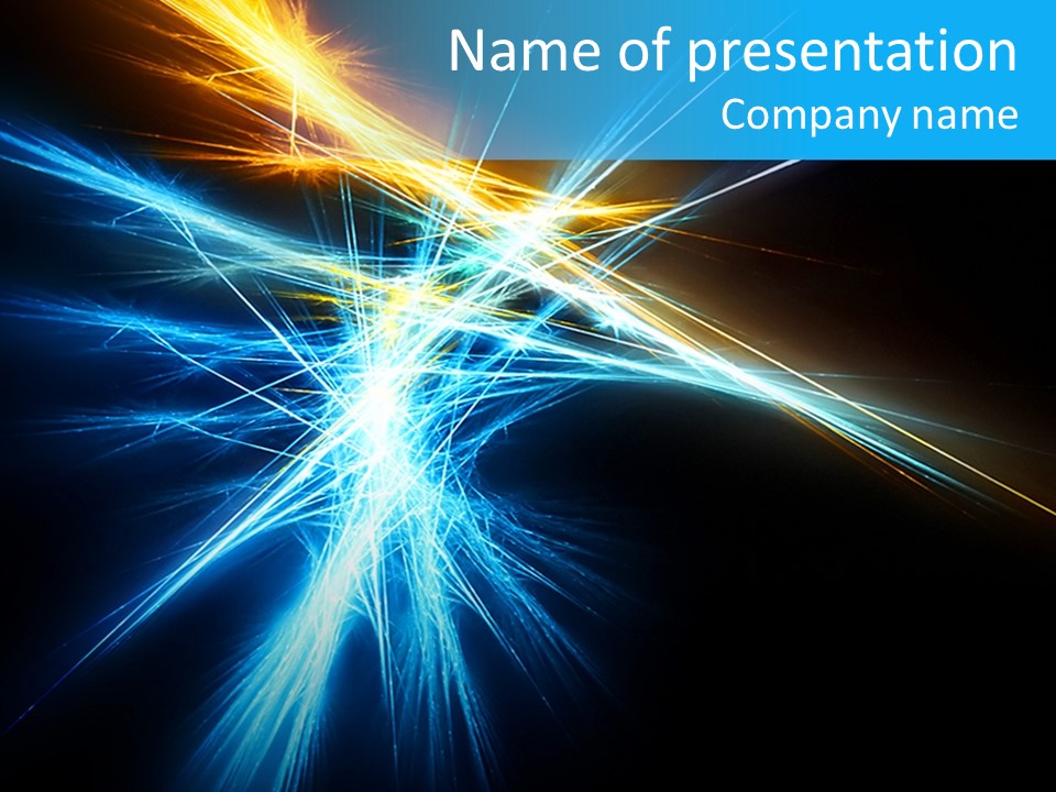 Neon Bright Lines PowerPoint Template