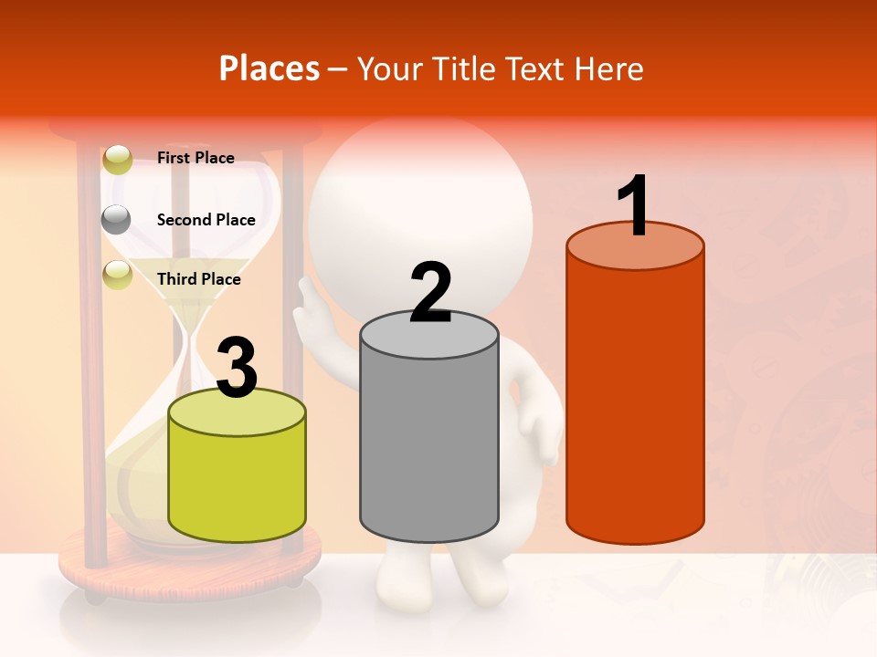 Leaning Person Three Dimensional PowerPoint Template