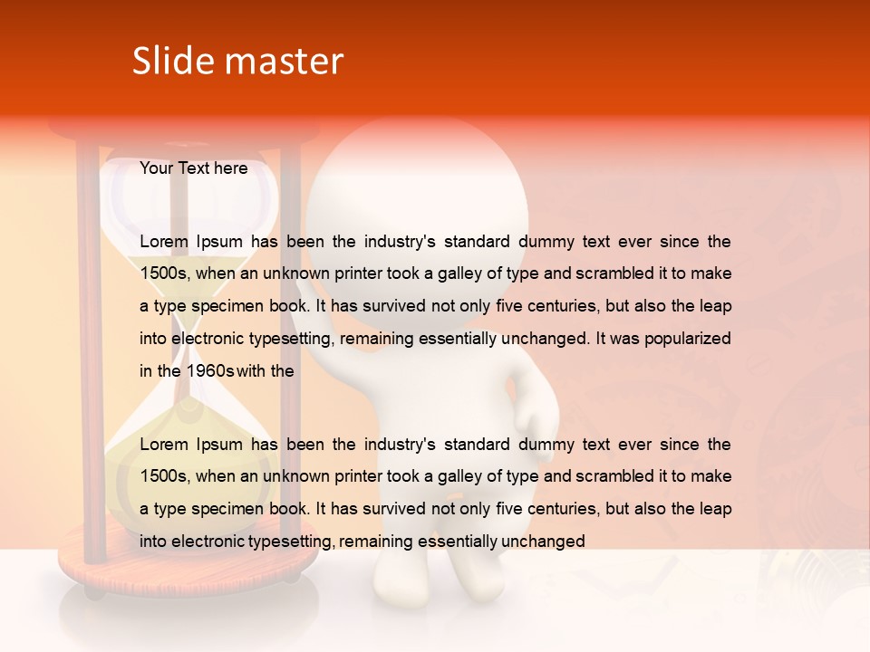 Leaning Person Three Dimensional PowerPoint Template