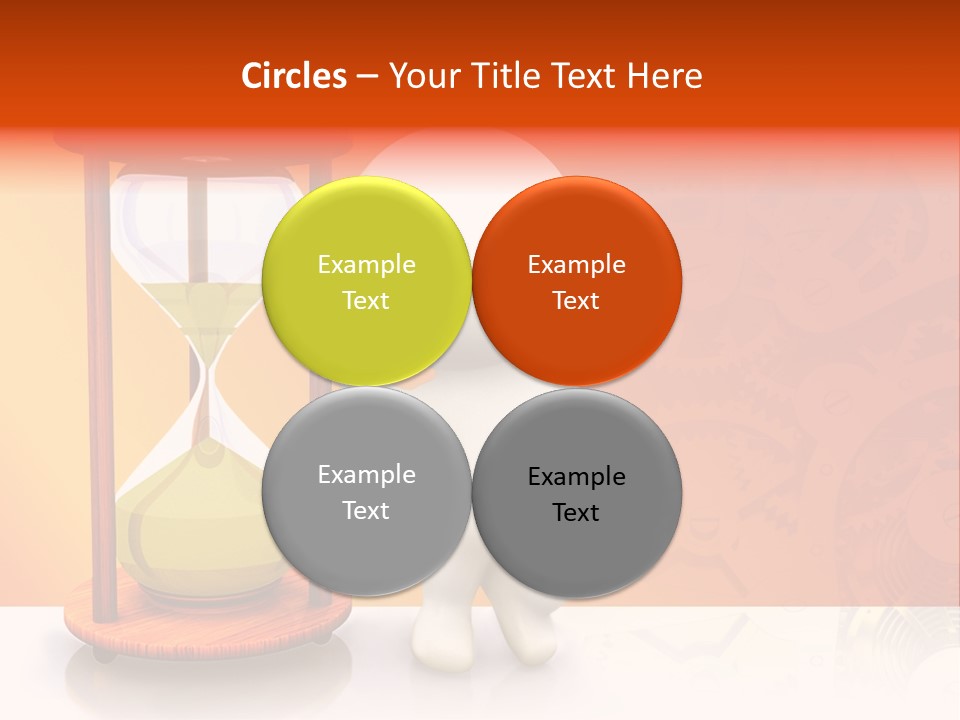 Leaning Person Three Dimensional PowerPoint Template