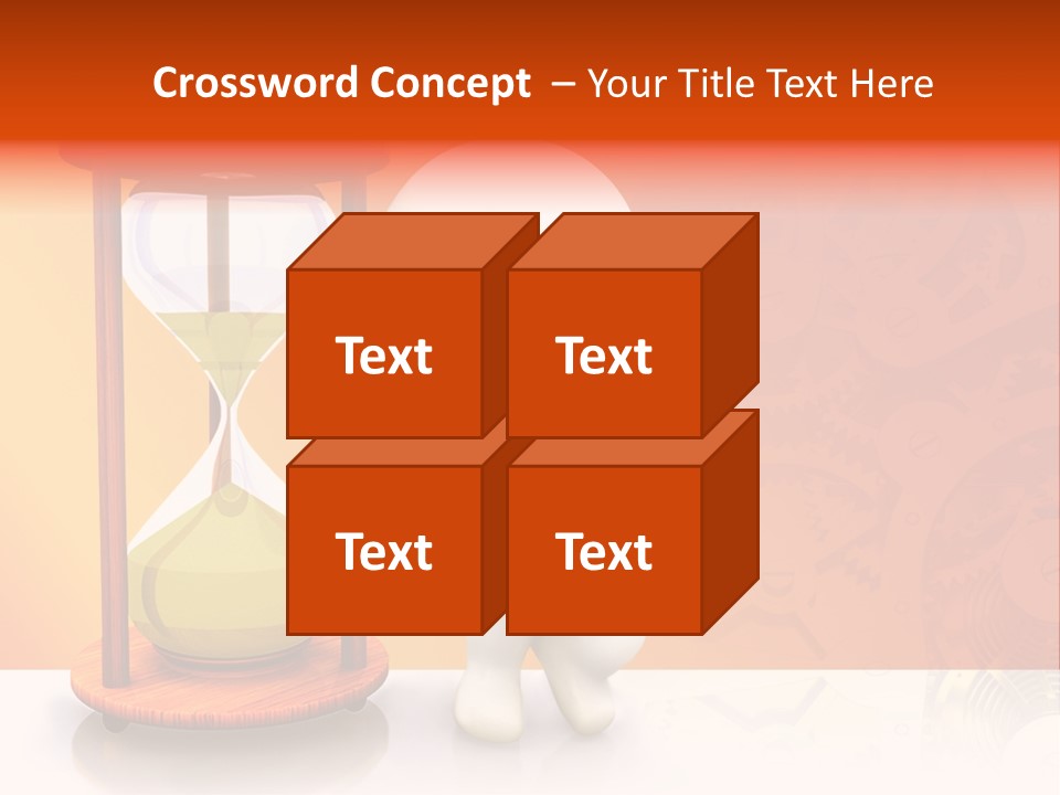 Leaning Person Three Dimensional PowerPoint Template