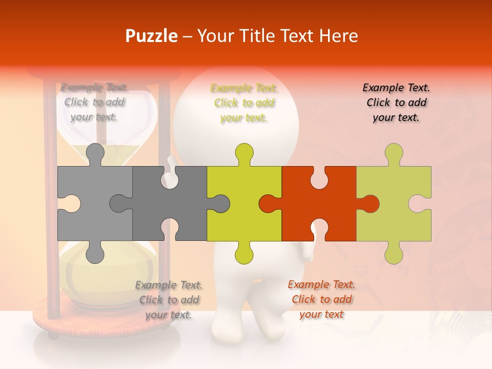 Leaning Person Three Dimensional PowerPoint Template