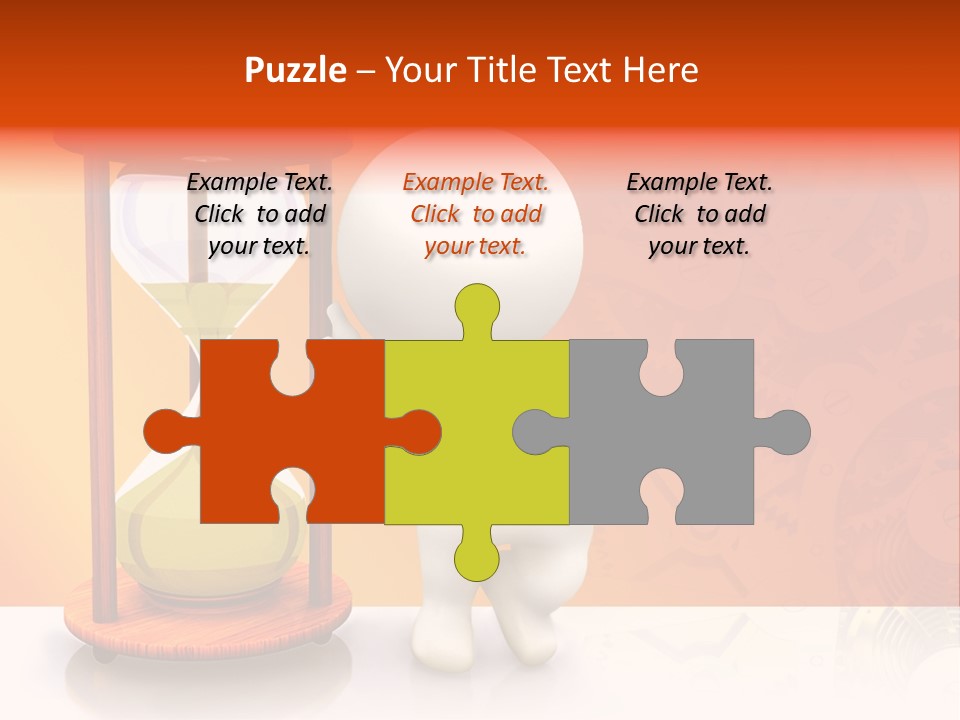 Leaning Person Three Dimensional PowerPoint Template