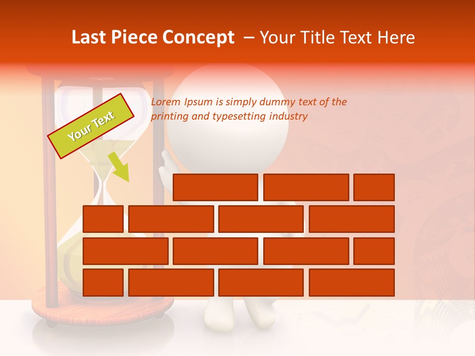 Leaning Person Three Dimensional PowerPoint Template