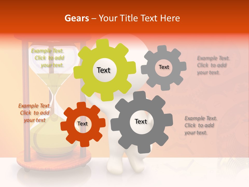 Leaning Person Three Dimensional PowerPoint Template