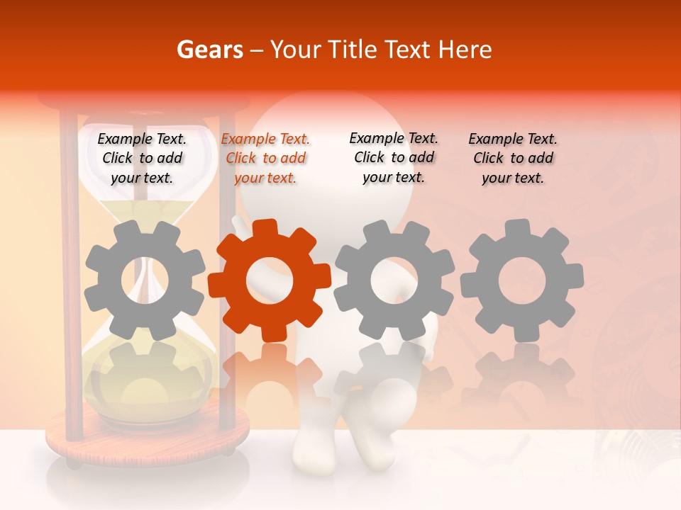 Leaning Person Three Dimensional PowerPoint Template