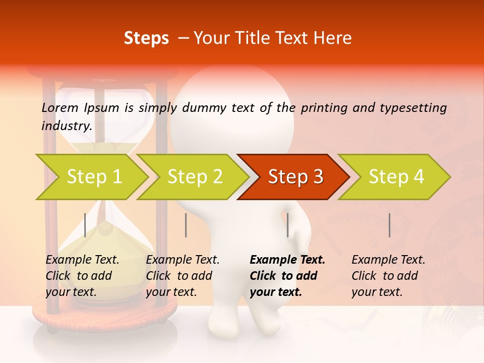 Leaning Person Three Dimensional PowerPoint Template