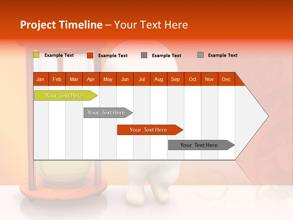 Leaning Person Three Dimensional PowerPoint Template