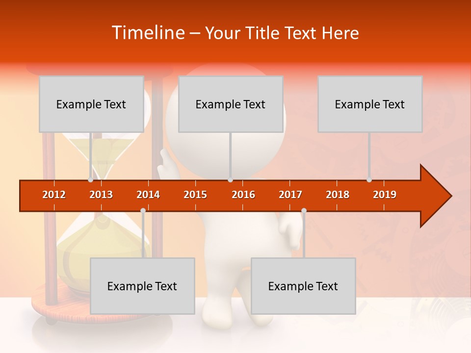 Leaning Person Three Dimensional PowerPoint Template