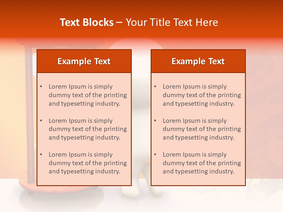 Leaning Person Three Dimensional PowerPoint Template