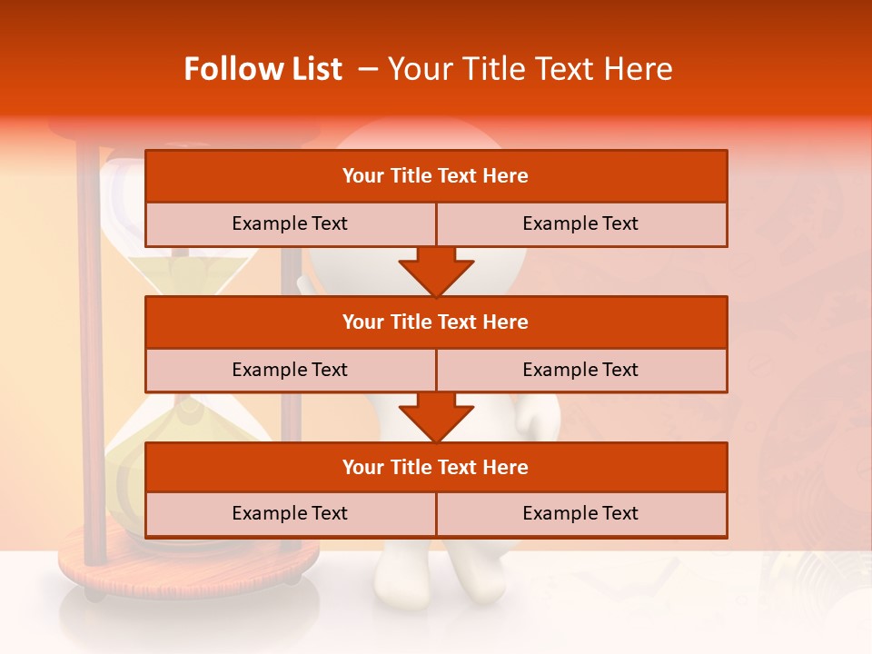 Leaning Person Three Dimensional PowerPoint Template