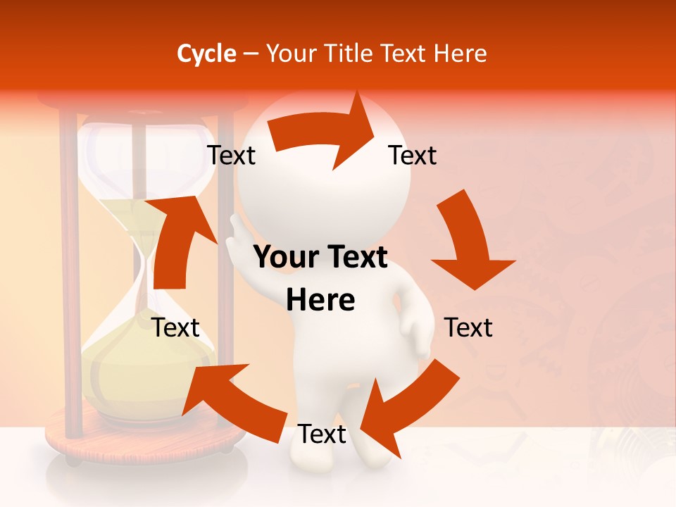 Leaning Person Three Dimensional PowerPoint Template