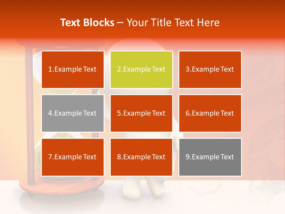 Leaning Person Three Dimensional PowerPoint Template