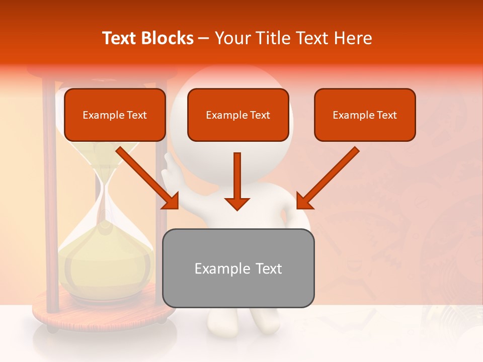 Leaning Person Three Dimensional PowerPoint Template