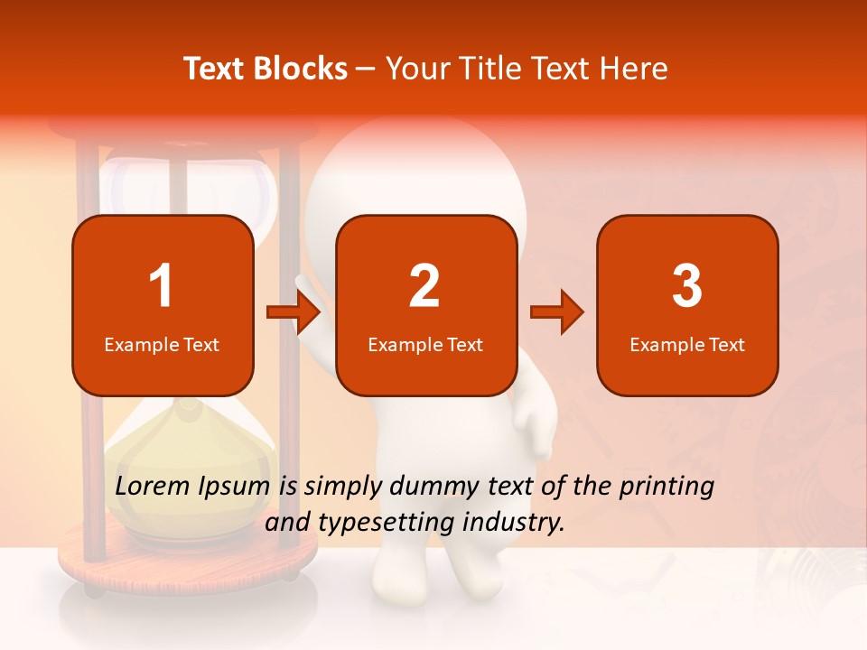 Leaning Person Three Dimensional PowerPoint Template