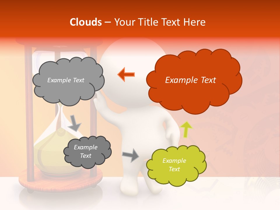 Leaning Person Three Dimensional PowerPoint Template