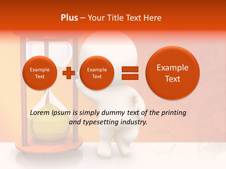 Leaning Person Three Dimensional PowerPoint Template