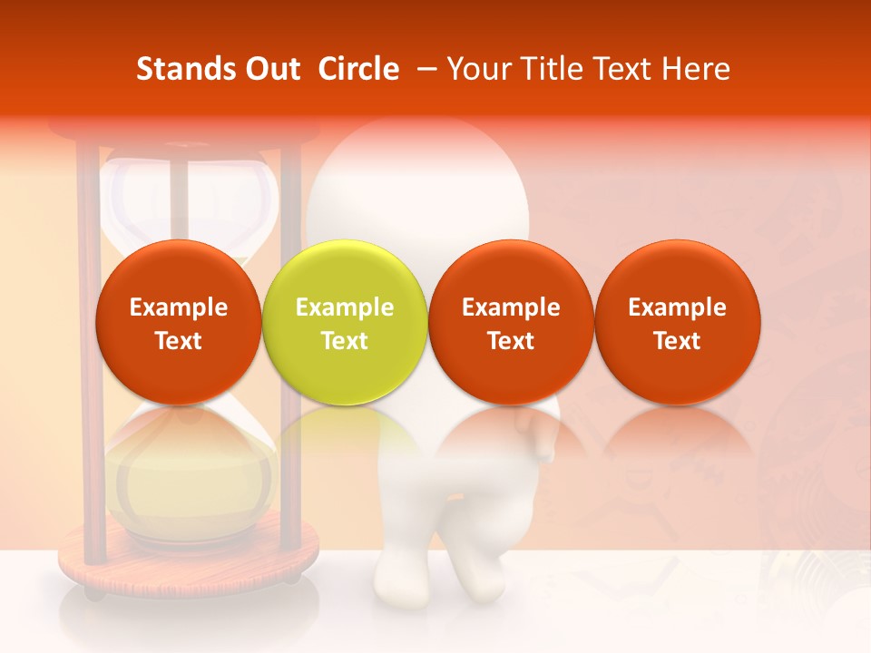 Leaning Person Three Dimensional PowerPoint Template