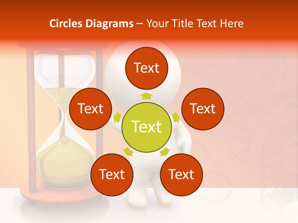 Leaning Person Three Dimensional PowerPoint Template