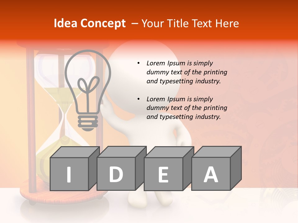 Leaning Person Three Dimensional PowerPoint Template