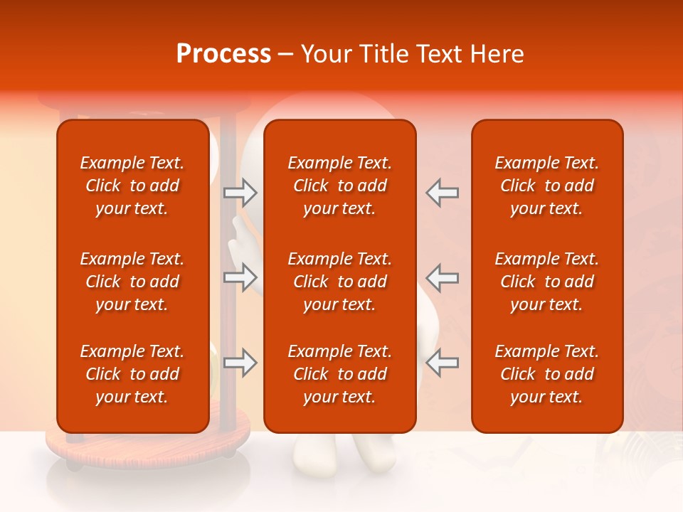 Leaning Person Three Dimensional PowerPoint Template