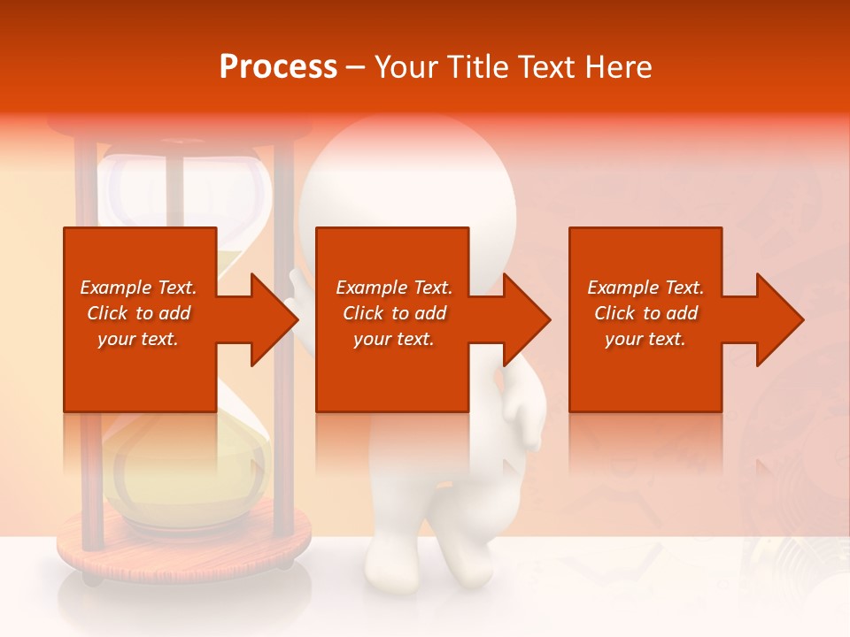 Leaning Person Three Dimensional PowerPoint Template