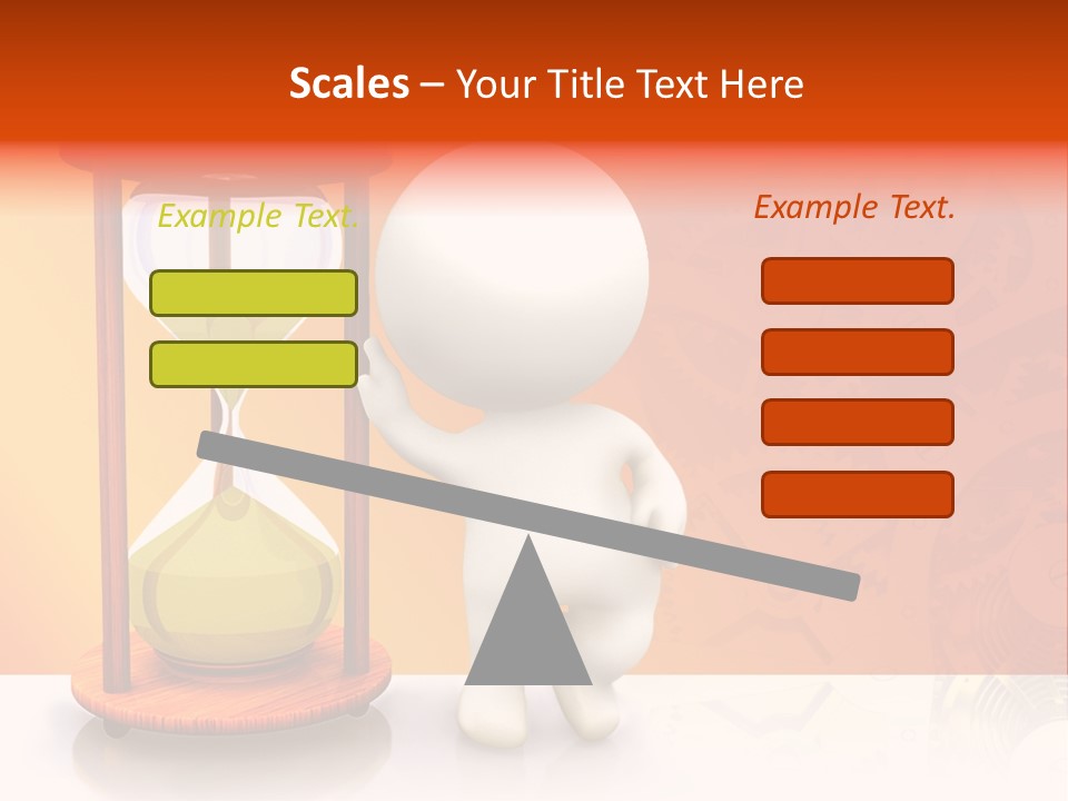 Leaning Person Three Dimensional PowerPoint Template