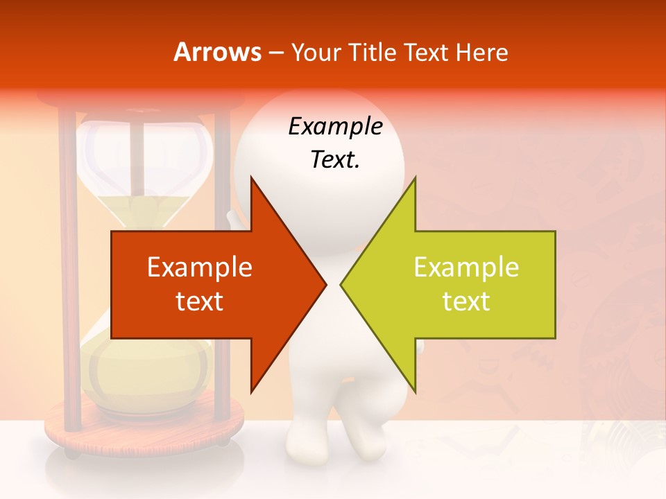 Leaning Person Three Dimensional PowerPoint Template