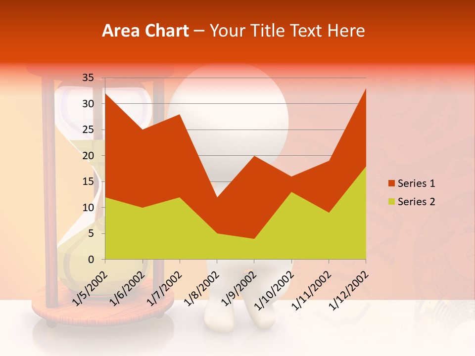 Leaning Person Three Dimensional PowerPoint Template