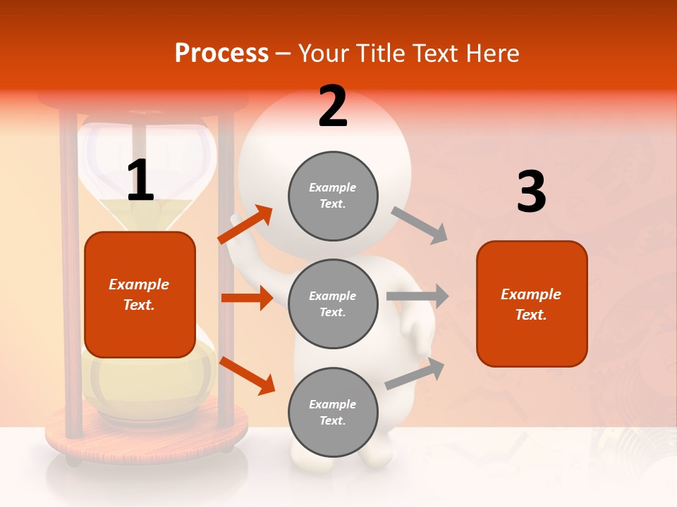 Leaning Person Three Dimensional PowerPoint Template