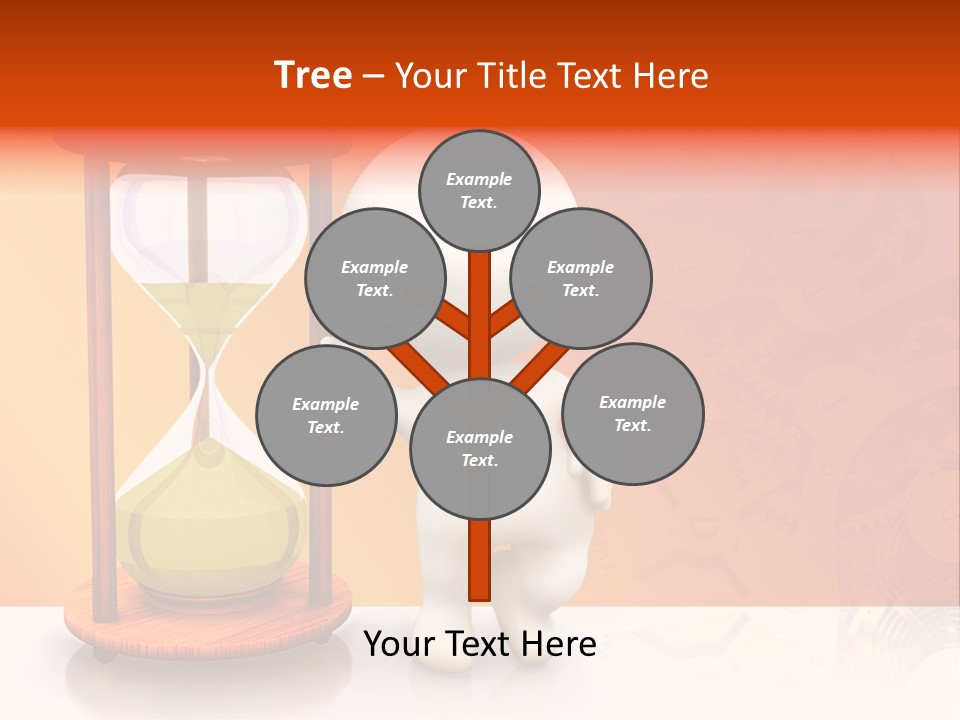 Leaning Person Three Dimensional PowerPoint Template