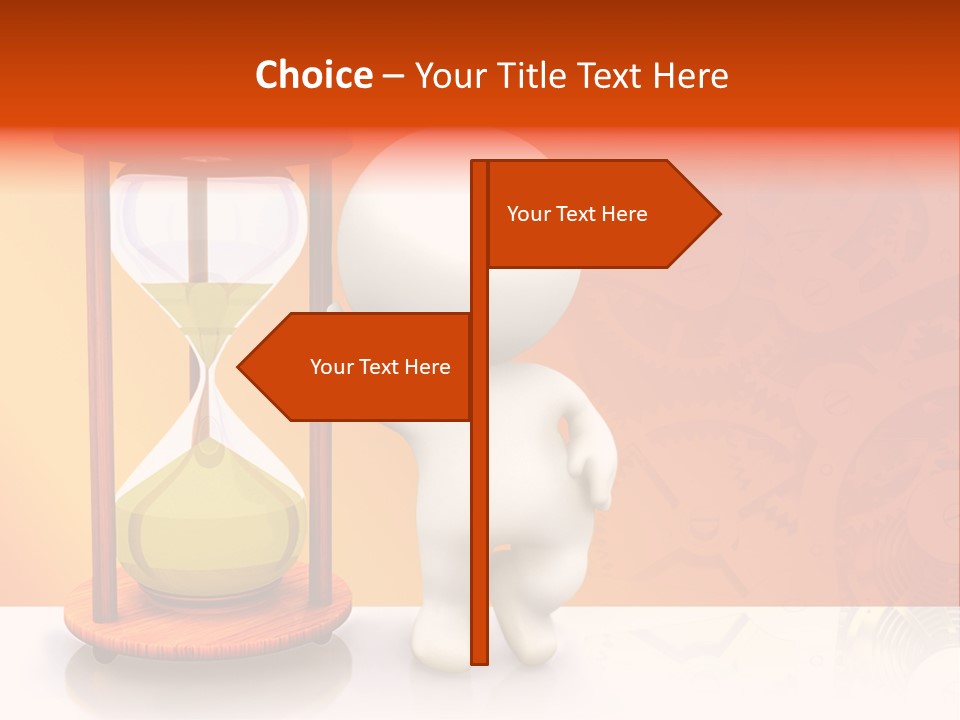 Leaning Person Three Dimensional PowerPoint Template